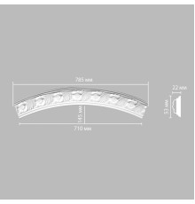 Радиус из полиуретана DECOMASTER 898102-100 1/4 круга Rнар 550 мм Rвн 500 мм 898102-100